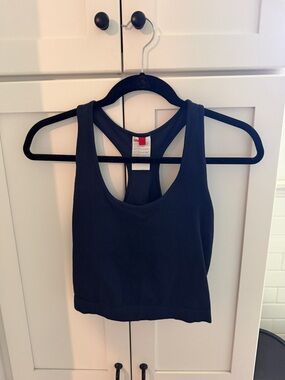 Wilson Navy Ribbed Racerback Crop Top